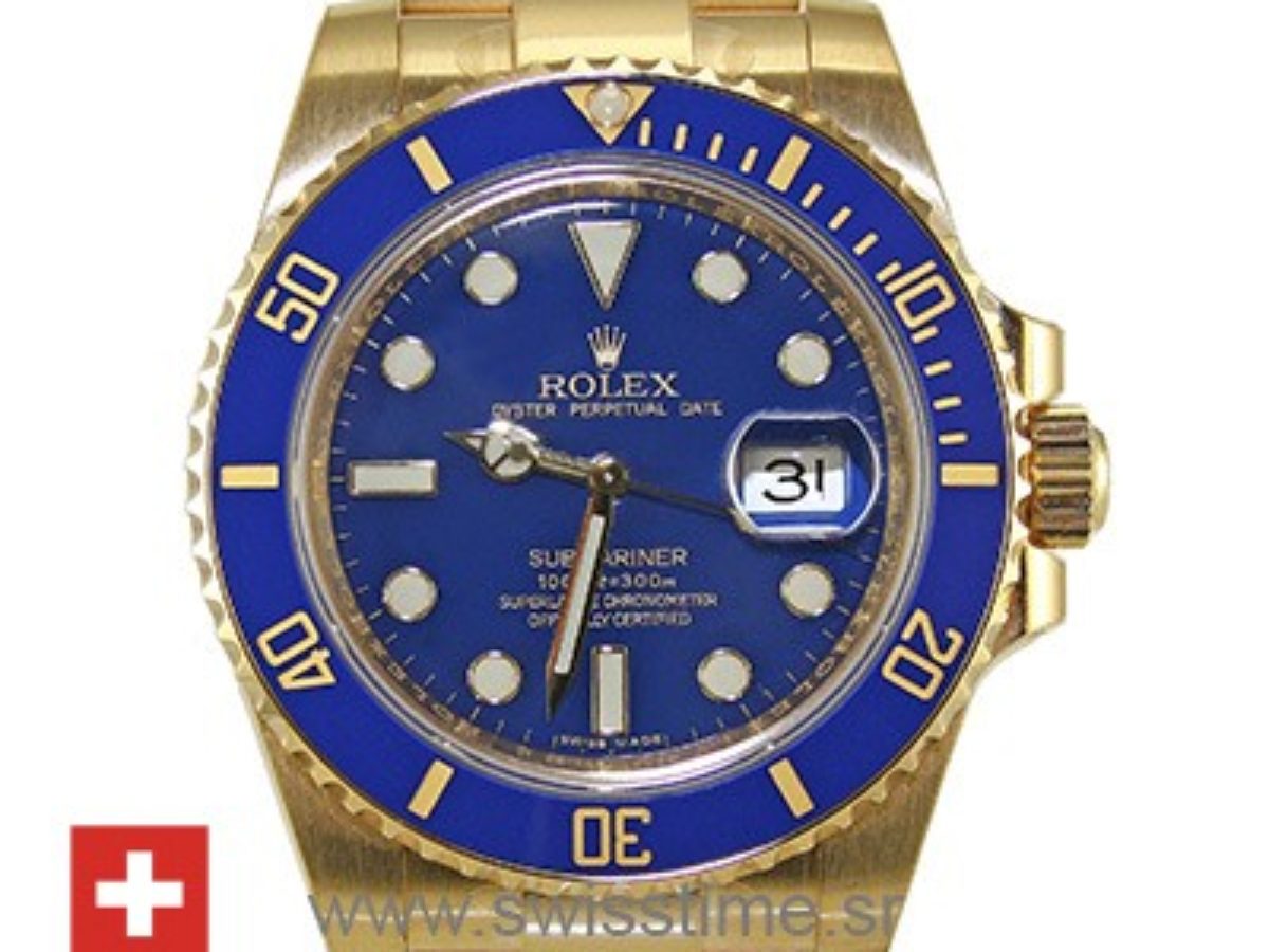 rolex sub gold blue