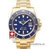 Rolex Submariner Yellow Gold Blue Diamonds Dial | Swisstime