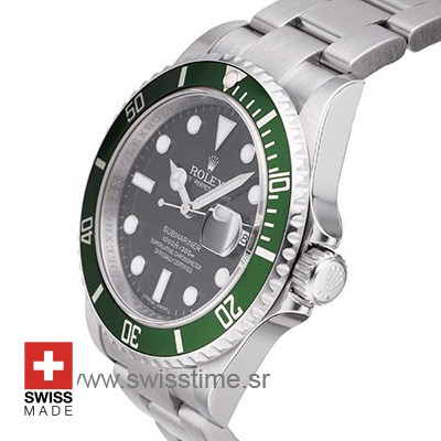 Rolex Submariner Black Face Green Bezel | Swisstime Watch