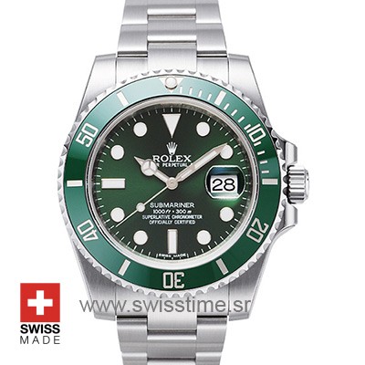 Rolex Submariner Green Dial Ceramic Bezel | Swisstime Watch