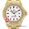 Rolex Yacht Master White Dial Yellow Gold Swiss Replica Watch