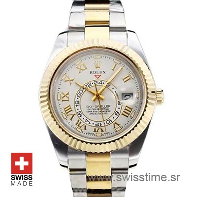 Rolex Sky Dweller Two Tone White Dial | Swiss Replica Watch