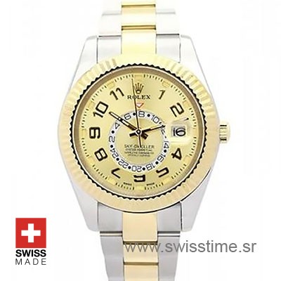 Rolex Sky Dweller Two Tone Gold dial | Swisstime Replica Watch