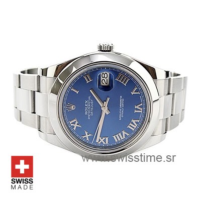 Rolex Datejust II Blue Dial Roman Markers 40mm Replica Watch