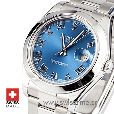 Rolex Datejust II Blue Dial Roman Markers 40mm Replica Watch