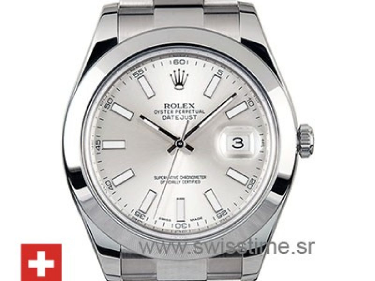 Rolex datejust store 2 silver dial